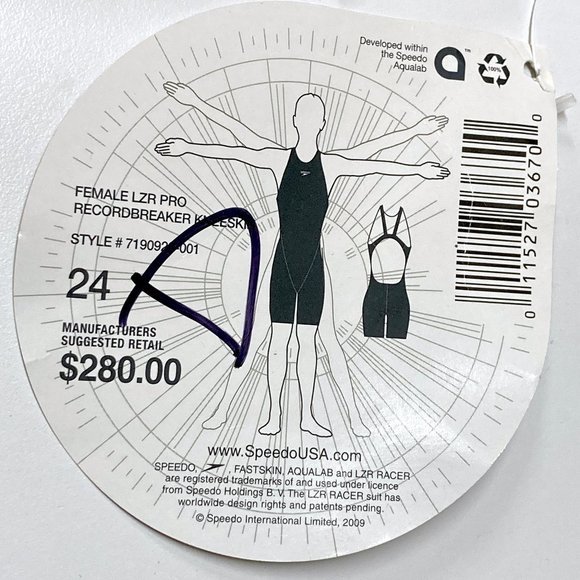 Speedo Fastskin LZR Racer Pro Recordbreaker Comfort Strap Kneeskin Swim Suit - Picture 5 of 11